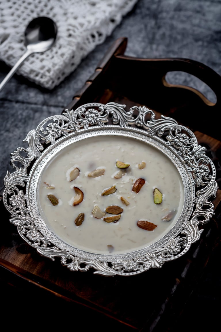 Famous Indian Dessert - Kheer or payasam,